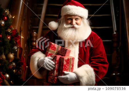 Santa Claus, in his traditional red suit and...のイラスト素材 [109078536] - PIXTA