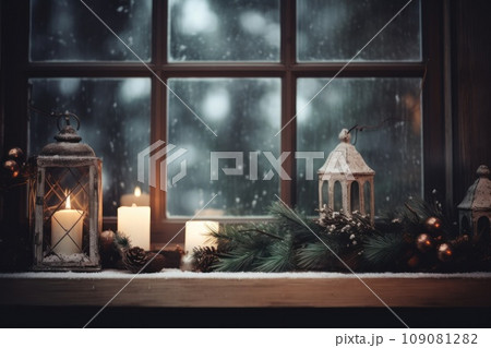 Winter Christmas or New Year decoration Winter Christmas or New Year decoration 109081282