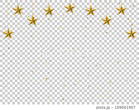 Star decoration, confetti, gold 1 109081907