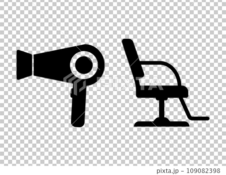 Beauty salon chair hair dryer icon 109082398