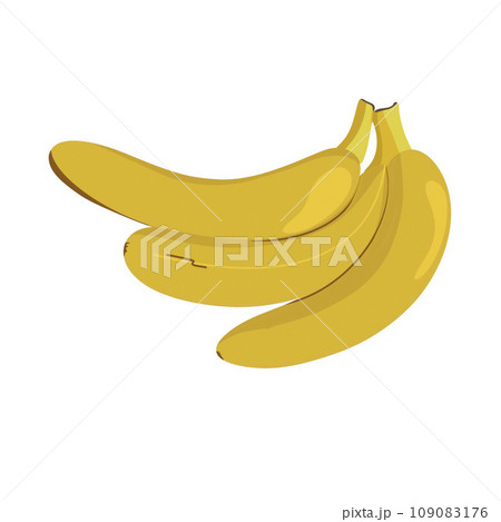 illustration of a branch of ripe bananas harvest kwanza on a white background 109083176