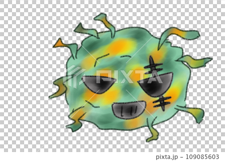 毒々しいばい菌のイラスト 109085603