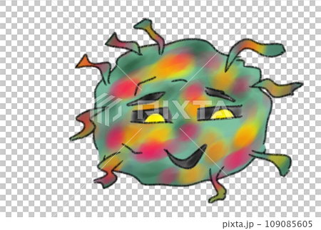 毒々しいばい菌のイラスト 109085605