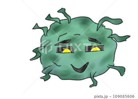 毒々しいばい菌のイラスト 109085606