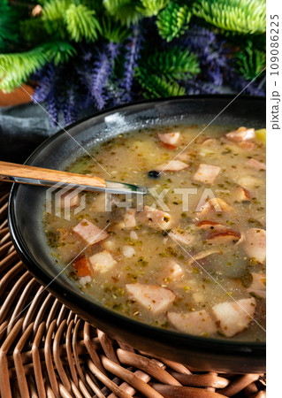 Sour soup in bowl. Sour soup in bowl. 109086225