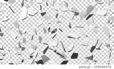 崩れ落ちる壁、コンクリートのイラスト 109086978