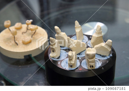 Fabrication of dental crowns and dentures made of ceramic. Scanning of plaster casts of teeth. Fabrication of ceramic dentures in a dental clinic. Ceramic dental crowns for implants. Fabrication of dental crowns and dentures made of ceramic. Scanning of plaster casts of teeth. Fabrication of ceramic dentures in a dental clinic. Ceramic dental crowns for implants. 109087181