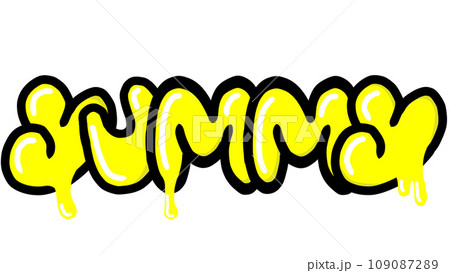 yummy　美味しい　英語　英字　落書き　ペイント 109087289