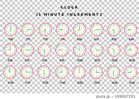 類比時鐘/15 分鐘增量 109087291