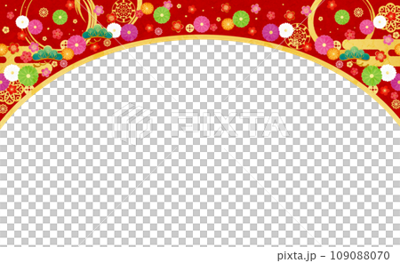 背景素材-初春フレーム-2 109088070