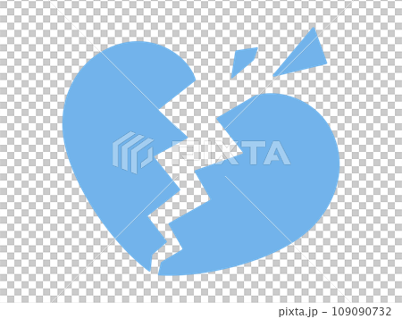 割れたハートのアイコン素材 109090732