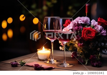 A Cozy Evening: Wine, Candlelight, and Romance 109091041