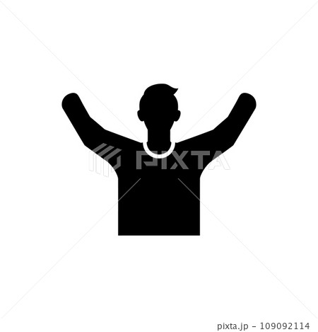 A person feels supported icon - Simple Vector Illustration A person feels supported icon - Simple Vector Illustration 109092114