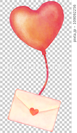 love letter with heart balloons 109092256