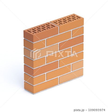Bricks wall icon 3D 109093974