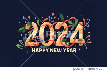 Happy New Year Typographic Odyssey Happy New Year Typographic Odyssey 109094775