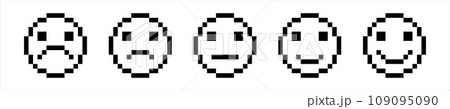 8 bit face feedback customer satisfaction scale. 8 bit face feedback customer satisfaction scale. 109095090