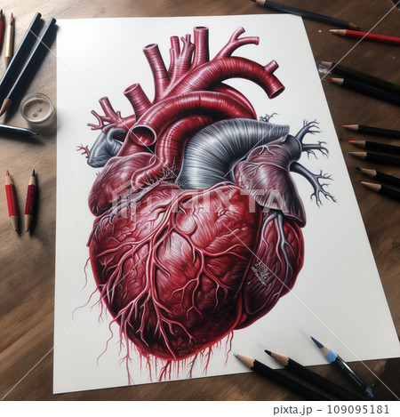Heart. Generative Ai Illustration. High quality photo 109095181