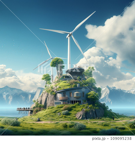 Generative Ai Illustration. Clean Energy Concept. High quality photo 109095238
