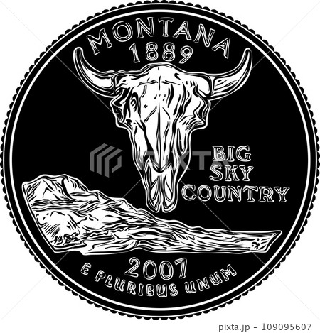 American money Washington quarter 25 cent coin 109095607