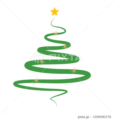 Colored christmas tree icon Vector 109096370