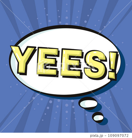 Comic bubble chat with expression Vector 109097072