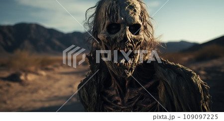 Creepy and spooky zombie in the apocalypse world 109097225