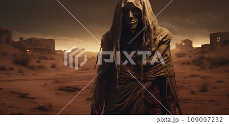 Creepy and spooky zombie in the apocalypse world Creepy and spooky zombie in the apocalypse world 109097232