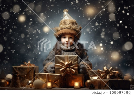 Many gift boxes for the Christmas eve night comeliness Many gift boxes for the Christmas eve night comeliness 109097396