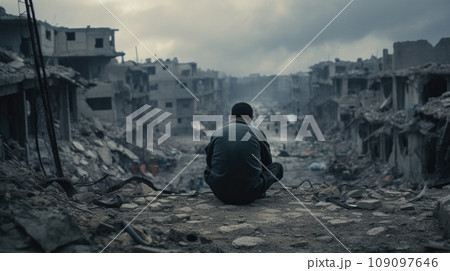 Civilian refugee affected from war and battle has no comeliness Civilian refugee affected from war and battle has no comeliness 109097646