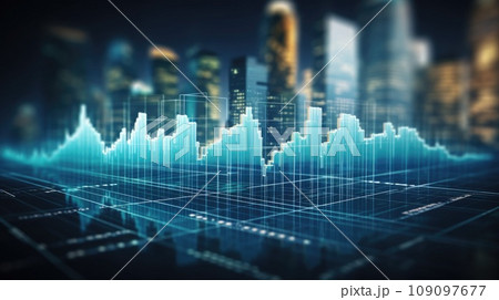 Financial data graph chart report statistic marketing research. Comeliness 109097677