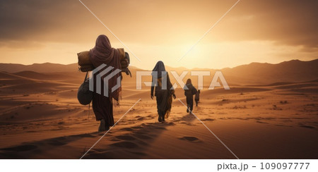 Civilian refugee affected from war and battle has no comeliness Civilian refugee affected from war and battle has no comeliness 109097777