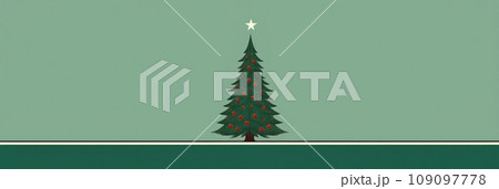 Creative art Christmas tree hand drawing style comeliness Creative art Christmas tree hand drawing style comeliness 109097778