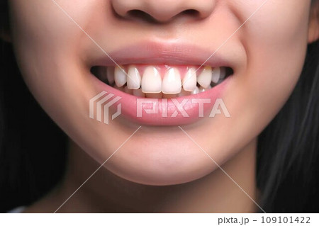 健康的な白い歯のイメージ　AI生成 109101422