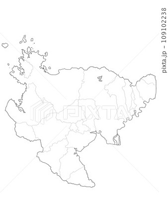 白地図　佐賀県 109102238