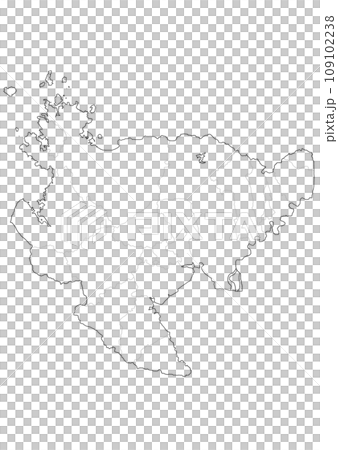 白地図　佐賀県 109102238