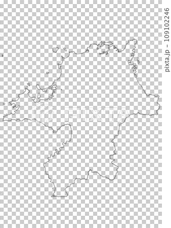 空白地圖福岡縣 109102246
