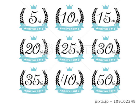 ANNIVERSARYフレームイラストセット ANNIVERSARYフレームイラストセット 109102249