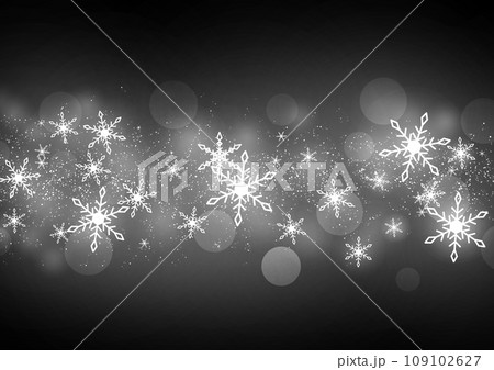 雪の結晶とキラキラ輝く背景 109102627