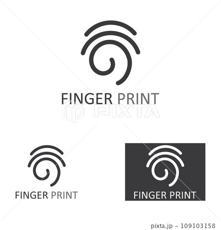 fingerprint icon, with simple and modern logo graphic art design. fingerprint icon, with simple and modern logo graphic art design. 109103158