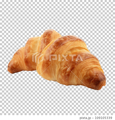 Freshly Baked French Croissants Close-up Freshly Baked French Croissants Close-up 109105339