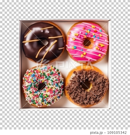 Assorted Donuts in White Box 109105342