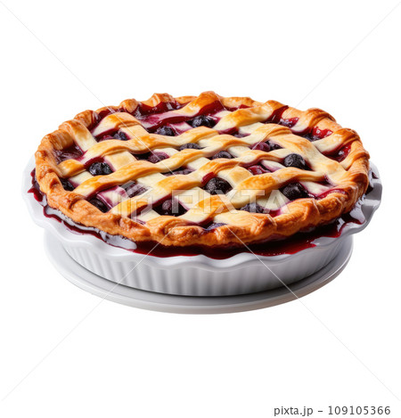 Fresh Blueberry Pie with Lattice Crust 109105366