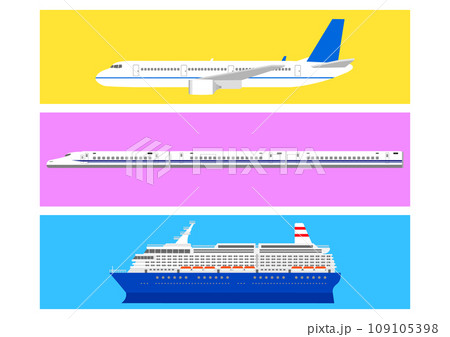 飛行機と新幹線と客船で旅行する 飛行機と新幹線と客船で旅行する 109105398