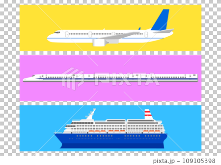 飛行機と新幹線と客船で旅行する 飛行機と新幹線と客船で旅行する 109105398
