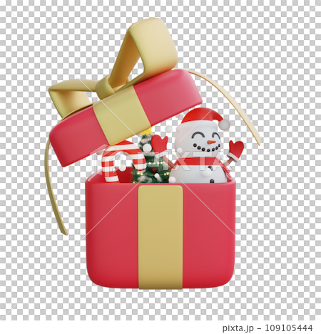 3D illustration of a Festive Christmas Surprise decoration 109105444