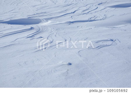 北海道 真冬の大津海岸の風雪紋 北海道 真冬の大津海岸の風雪紋 109105692