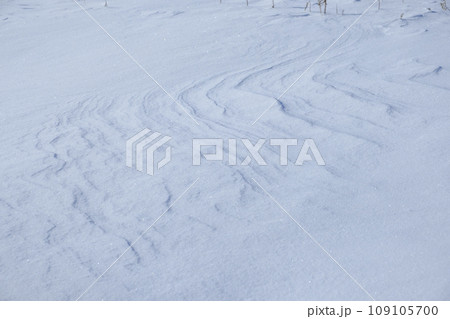 北海道 真冬の大津海岸の風雪紋 北海道 真冬の大津海岸の風雪紋 109105700
