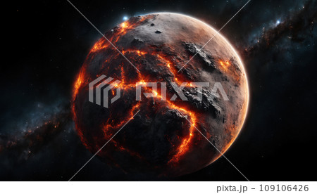 破壊される系外惑星のイメージ AI生成画像のイラスト素材 [109106426] PIXTA