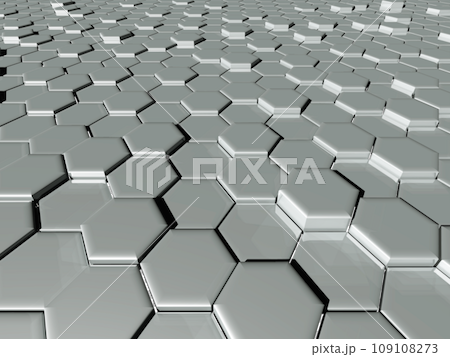 3DCG "Hexagonal tile/wall floor" background/infinite plane 109108273